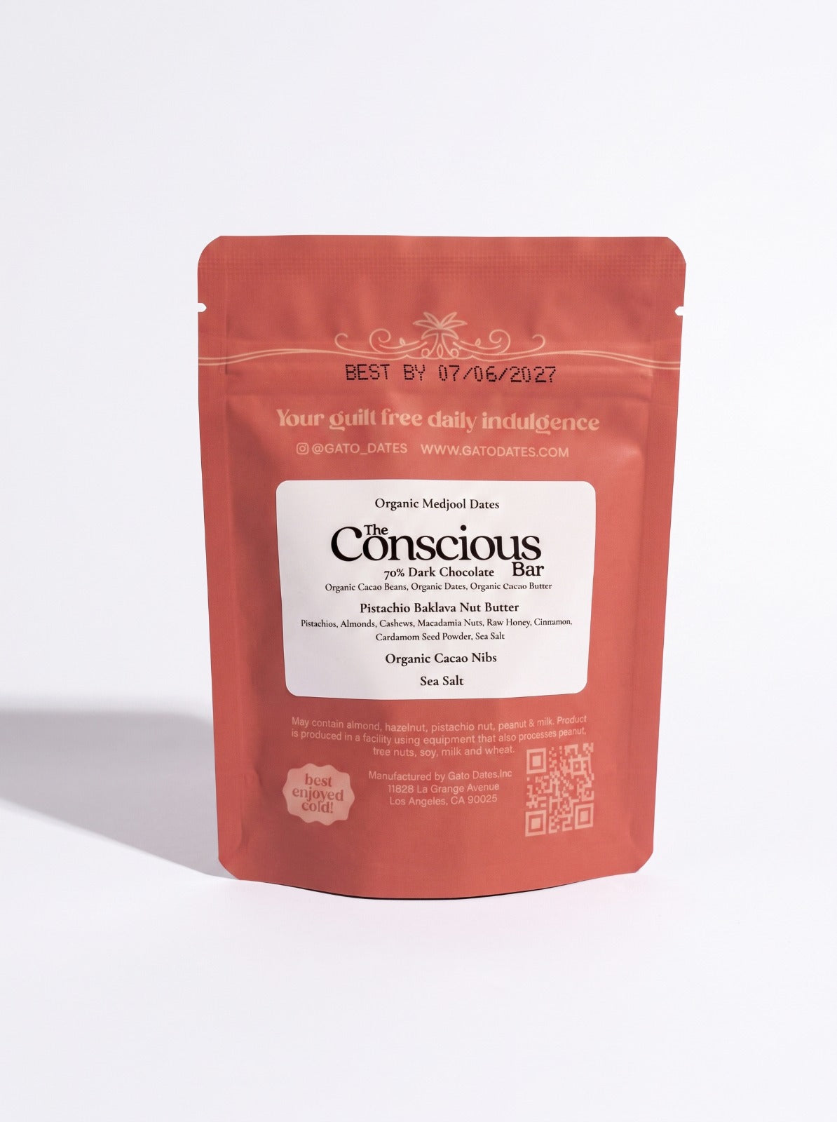 Gato x The Conscious Bar - Pistachio Baklava Date